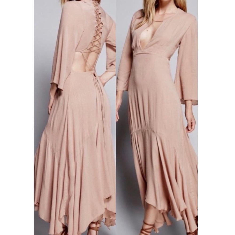Free People Margarita Flamingo Maxi Dress